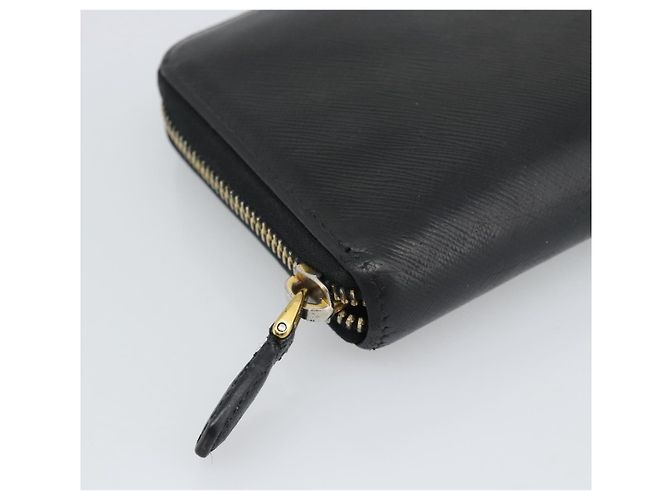PRADA Langbeutel aus Leder Schwarz Gold Auth bs36759 Golden - Ansicht 9