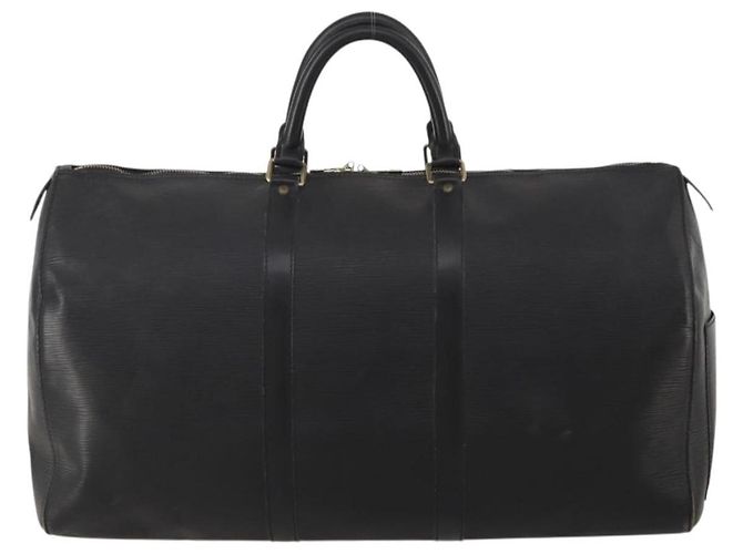 LOUIS VUITTON Epi Keepall 55 Boston Bag Noir M42952 LV Auth ep15146 Nero - vista 2