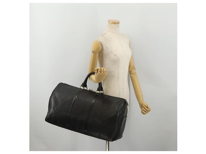 LOUIS VUITTON Epi Keepall 55 Boston Bag Noir M42952 LV Auth ep15146 Nero - vista 21