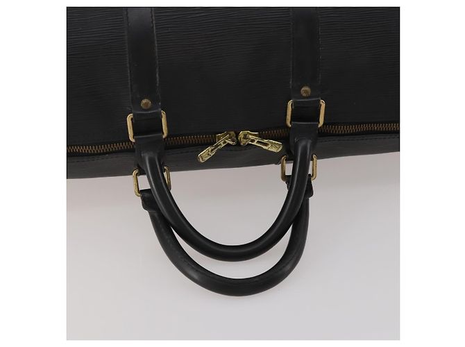 LOUIS VUITTON Epi Keepall 55 Boston Bag Noir M42952 LV Auth ep15146 Nero - vista 7