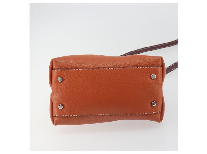Borsa a mano TOD'S in pelle 2way Arancione Argento Auth 192540V - vista 11