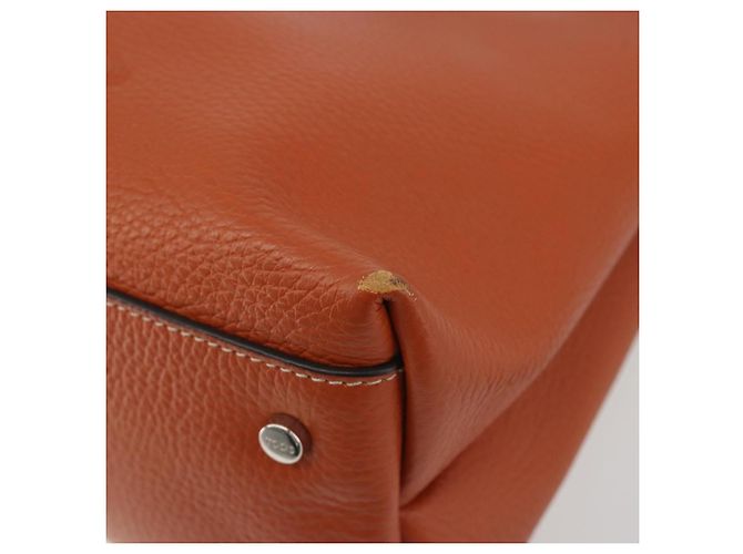Borsa a mano TOD'S in pelle 2way Arancione Argento Auth 192540V - vista 12
