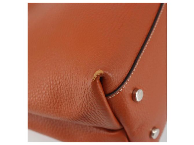 Borsa a mano TOD'S in pelle 2way Arancione Argento Auth 192540V - vista 13