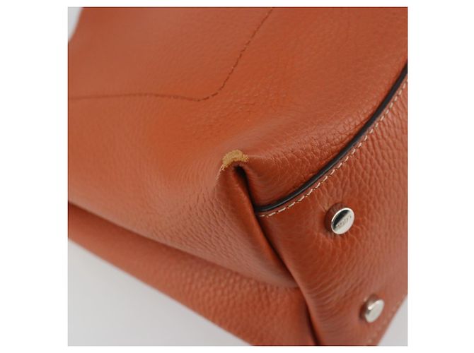 Borsa a mano TOD'S in pelle 2way Arancione Argento Auth 192540V - vista 15