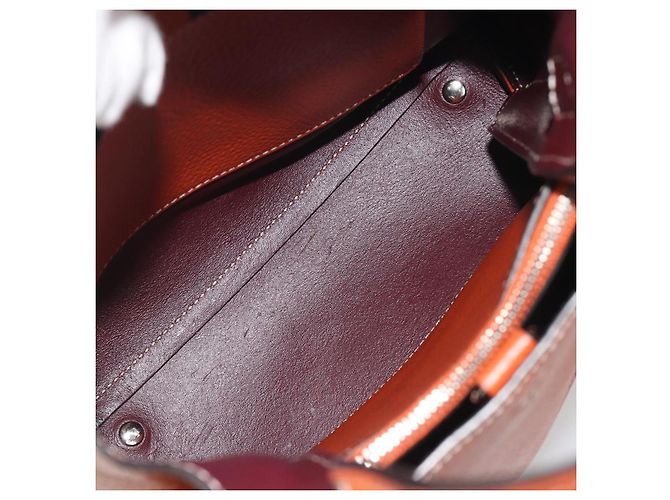 Borsa a mano TOD'S in pelle 2way Arancione Argento Auth 192540V - vista 18