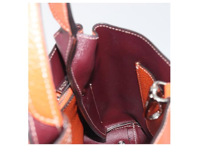Borsa a mano TOD'S in pelle 2way Arancione Argento Auth 192540V - vista 20