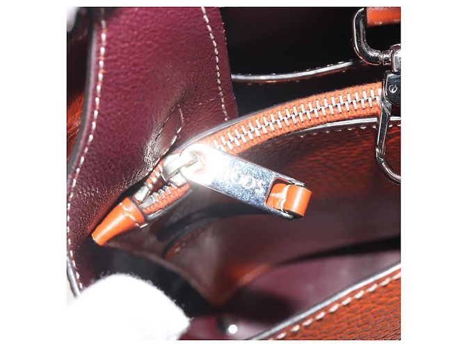 Borsa a mano TOD'S in pelle 2way Arancione Argento Auth 192540V - vista 22