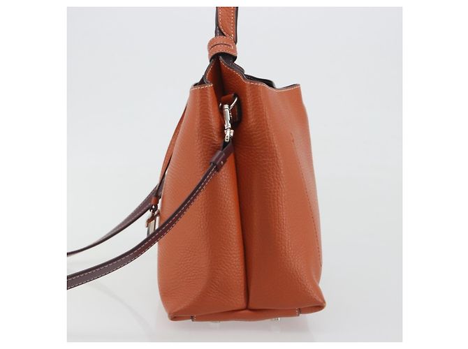 Borsa a mano TOD'S in pelle 2way Arancione Argento Auth 192540V - vista 4