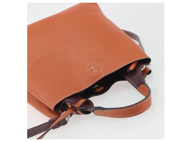 Borsa a mano TOD'S in pelle 2way Arancione Argento Auth 192540V - vista 6