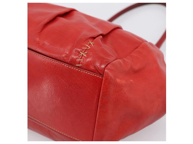 Borsa a mano Miu Miu in pelle rossa e argento Auth 196237A Rosso - vista 10