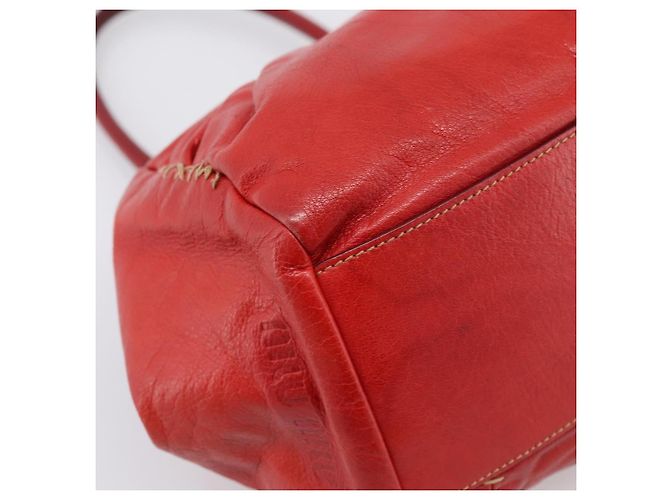 Borsa a mano Miu Miu in pelle rossa e argento Auth 196237A Rosso - vista 11