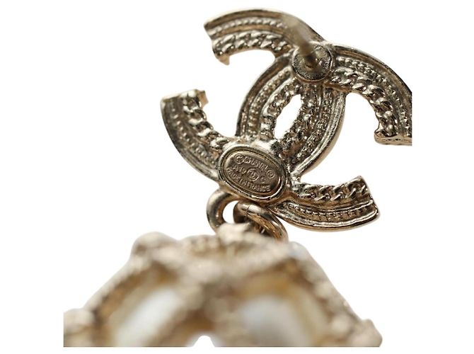 CHANEL COCO Mark Pierce metal tono dorado CC Auth 195948M - vista 10