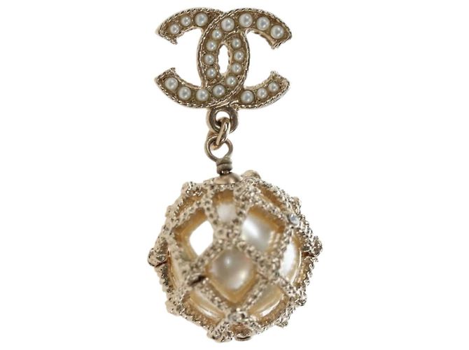 CHANEL COCO Mark Pierce metal tono dorado CC Auth 195948M - vista 11