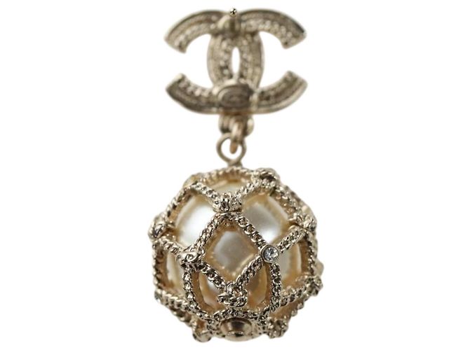 CHANEL COCO Mark Pierce metal tono dorado CC Auth 195948M - vista 12