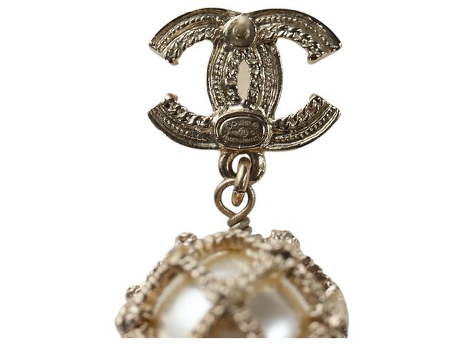 CHANEL COCO Mark Pierce metal tono dorado CC Auth 195948M - vista 13