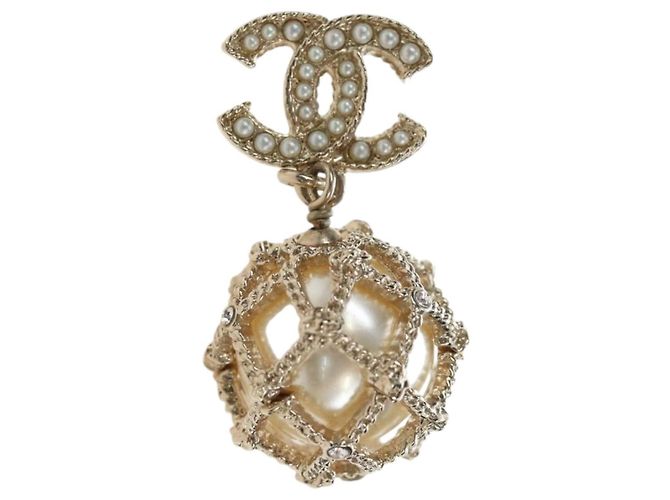 CHANEL COCO Mark Pierce metal tono dorado CC Auth 195948M - vista 2