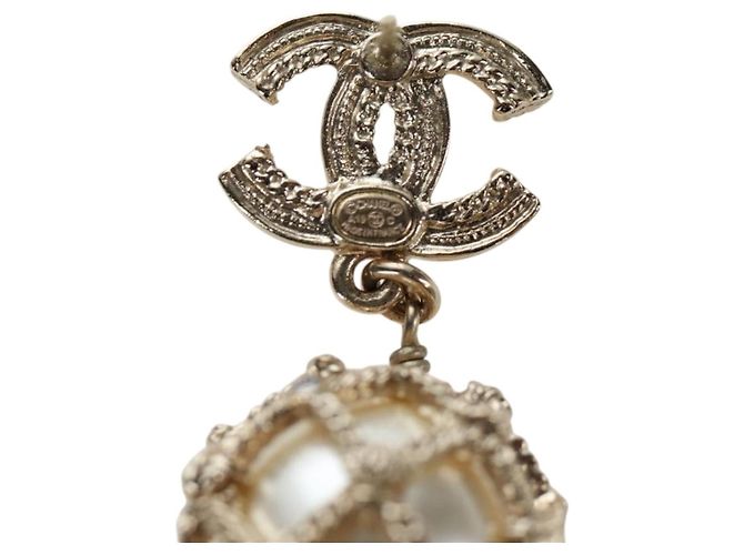 CHANEL COCO Mark Pierce metal tono dorado CC Auth 195948M - vista 4