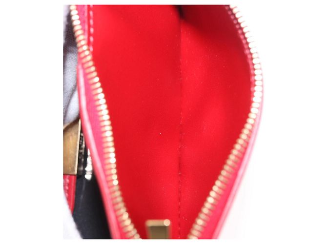 Céline Portafoglio a catena CELINE in pelle rossa e oro Auth 196822M Rosso D'oro - vista 20