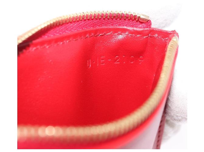 Céline Portafoglio a catena CELINE in pelle rossa e oro Auth 196822M Rosso D'oro - vista 21