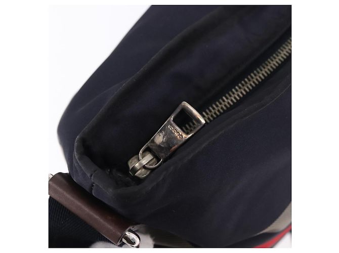 Borsa a tracolla GUCCI Sherry Line Nylon Navy Silver 270410 Auth ka5604A Argento Blu navy - vista 15