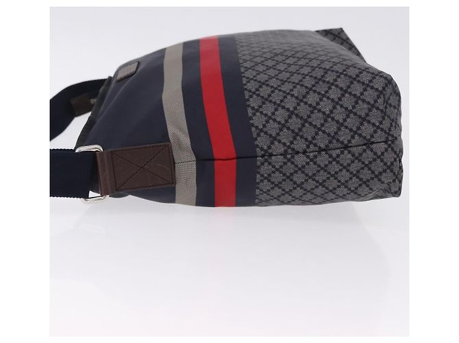 Borsa a tracolla GUCCI Sherry Line Nylon Navy Silver 270410 Auth ka5604A Argento Blu navy - vista 5
