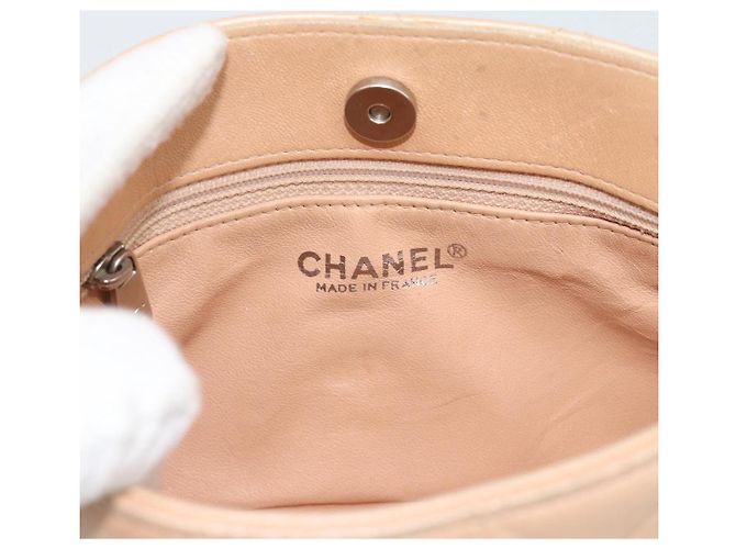 Borsa a mano CHANEL Matelasse con catena in pelle d'agnello Rosa Argento CC Auth 194311A - vista 14
