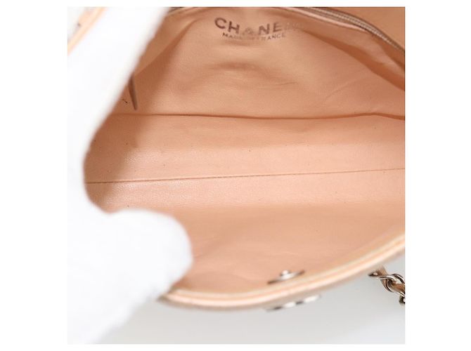 Borsa a mano CHANEL Matelasse con catena in pelle d'agnello Rosa Argento CC Auth 194311A - vista 15