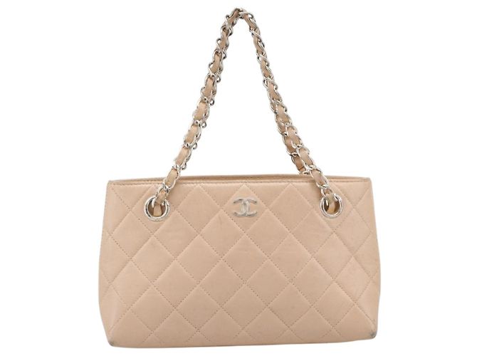 Borsa a mano CHANEL Matelasse con catena in pelle d'agnello Rosa Argento CC Auth 194311A - vista 2