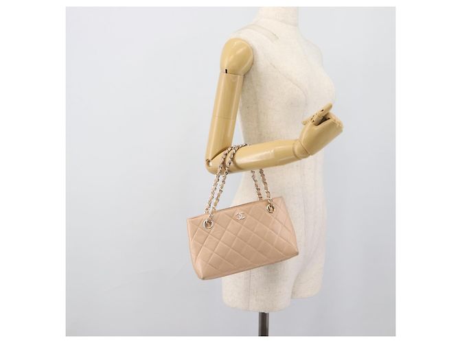 Borsa a mano CHANEL Matelasse con catena in pelle d'agnello Rosa Argento CC Auth 194311A - vista 21