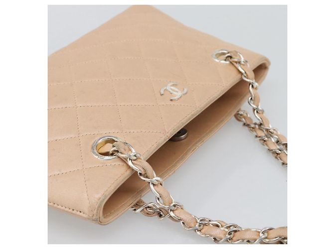 Borsa a mano CHANEL Matelasse con catena in pelle d'agnello Rosa Argento CC Auth 194311A - vista 6