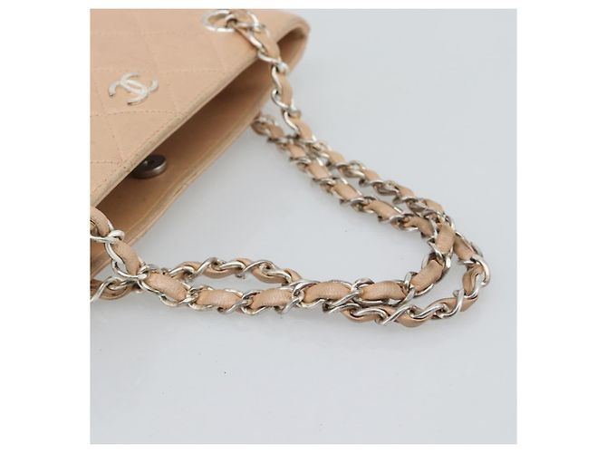 Borsa a mano CHANEL Matelasse con catena in pelle d'agnello Rosa Argento CC Auth 194311A - vista 7