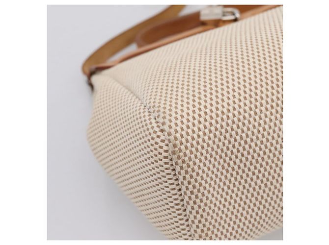 Hermès HERMES Herbag Ad PM Rucksack Canvas Leder Beige Silver Auth ka5642V Silber - Ansicht 15