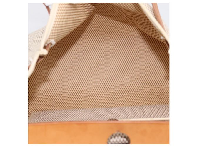 Hermès HERMES Herbag Ad PM Rucksack Canvas Leder Beige Silver Auth ka5642V Silber - Ansicht 22