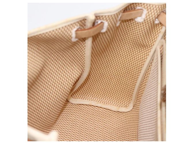 Hermès HERMES Herbag Ad PM Rucksack Canvas Leder Beige Silver Auth ka5642V Silber - Ansicht 23