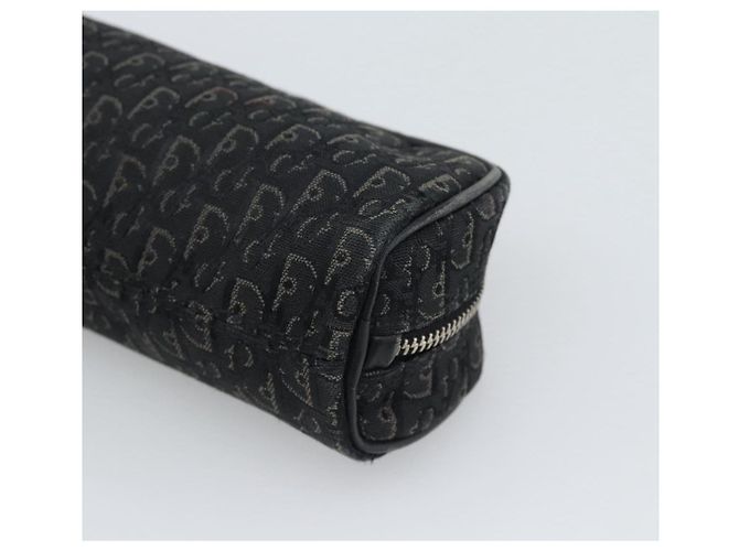 Pouch Christian Dior Trotter Canvas Nero Argento Auth bs36782A - vista 10