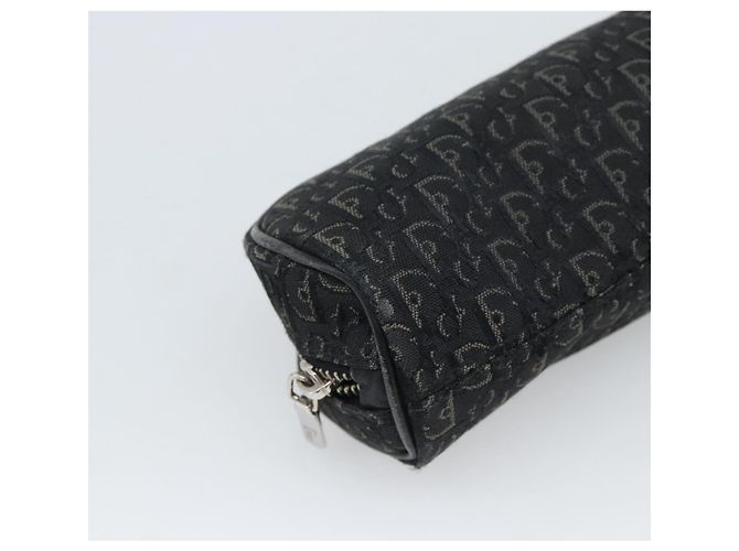 Pouch Christian Dior Trotter Canvas Nero Argento Auth bs36782A - vista 11