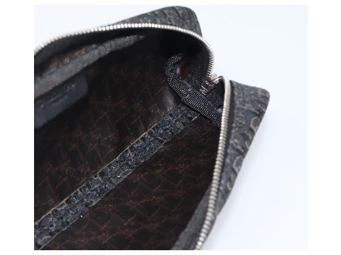 Pouch Christian Dior Trotter Canvas Nero Argento Auth bs36782A - vista 15