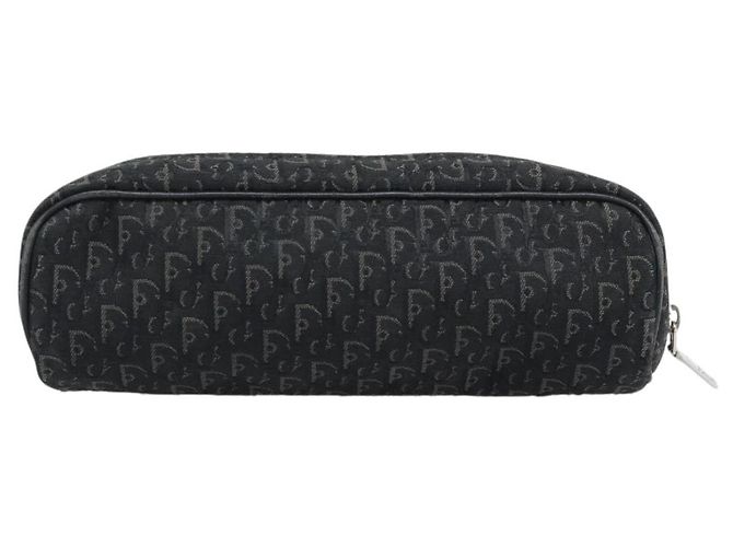 Pouch Christian Dior Trotter Canvas Nero Argento Auth bs36782A - vista 3