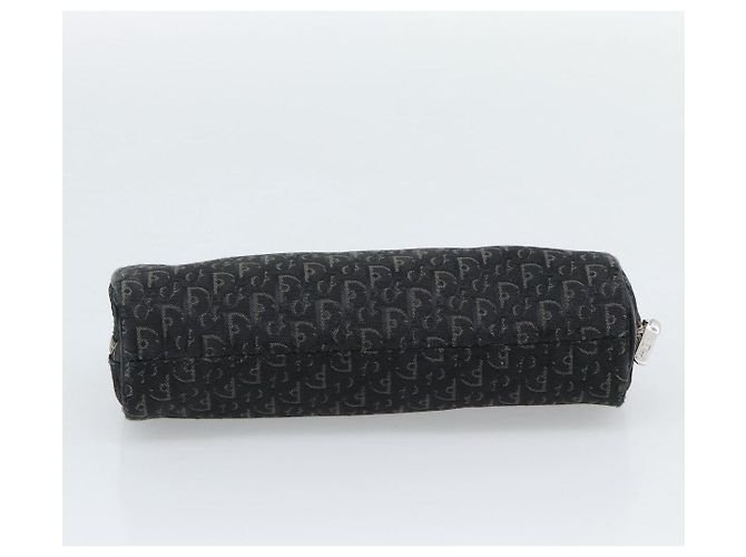 Pouch Christian Dior Trotter Canvas Nero Argento Auth bs36782A - vista 7