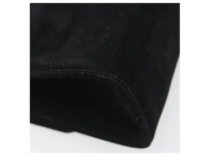 Borsa a tracolla Salvatore Ferragamo Gancini in camoscio nero e oro Auth 194354A D'oro - vista 13
