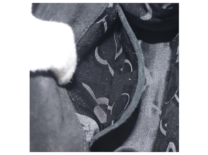 Borsa a tracolla Salvatore Ferragamo Gancini in camoscio nero e oro Auth 194354A D'oro - vista 20