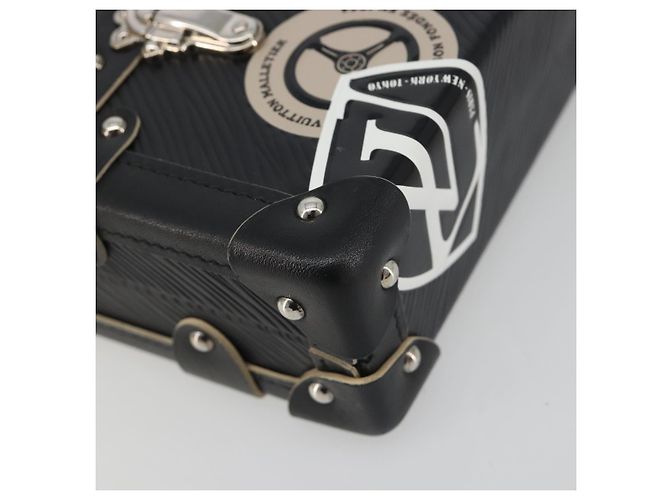 Borsa a tracolla LOUIS VUITTON Epi Petite Mar Nero Argento LV Auth 195331M - vista 14