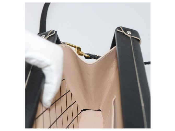 Borsa a tracolla LOUIS VUITTON Epi Petite Mar Nero Argento LV Auth 195331M - vista 21