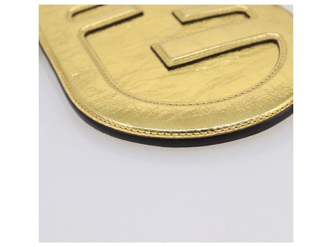 FENDI Olock Phone Holder Shoulder Pouch Leather Gold Auth 196474A D'oro - vista 11