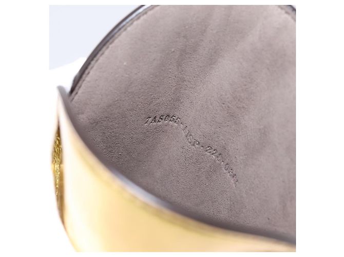 FENDI Olock Phone Holder Shoulder Pouch Leather Gold Auth 196474A D'oro - vista 18