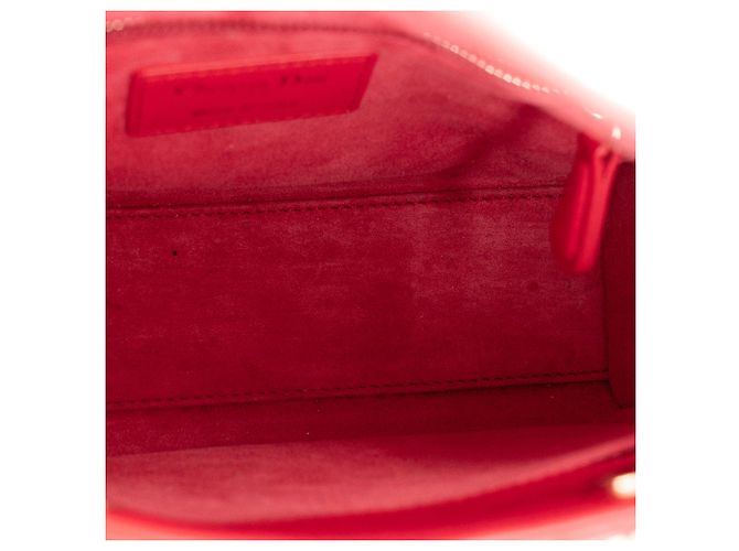 DIOR - Borsa a tracolla Lady Dior My ABCDior small in pelle liscia rossa Rosso - vista 9