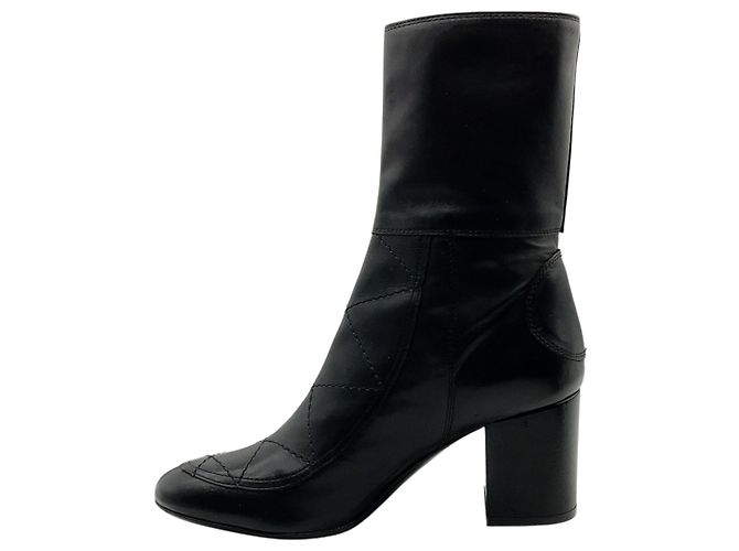 Botas Moto de Piel Acolchada Negra Laurence Dacade Negro - vista 3