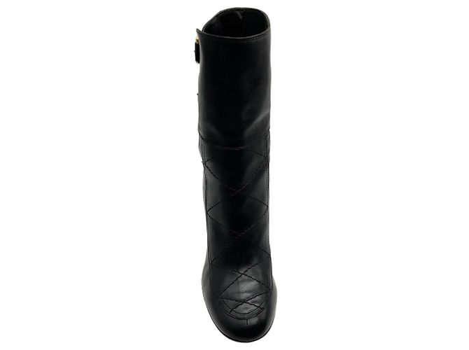 Botas Moto de Piel Acolchada Negra Laurence Dacade Negro - vista 4