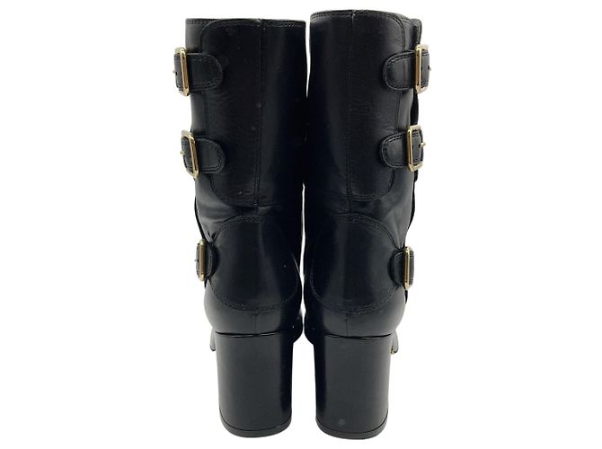 Botas Moto de Piel Acolchada Negra Laurence Dacade Negro - vista 5