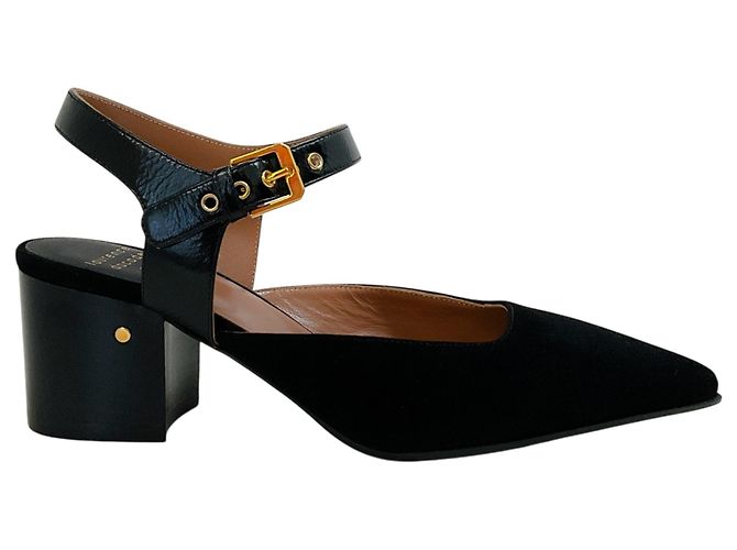 Décolleté con cinturino alla caviglia Kane in camoscio nero Laurence Dacade - vista 2